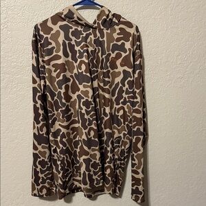 Brown Camouflage Men's Hoodie